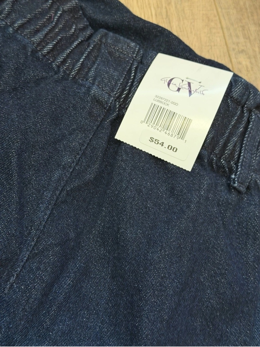 Women's Gloria Vanderbilt Wide-Leg Denim Jeans - Dark Blue - Picture 5 of 6